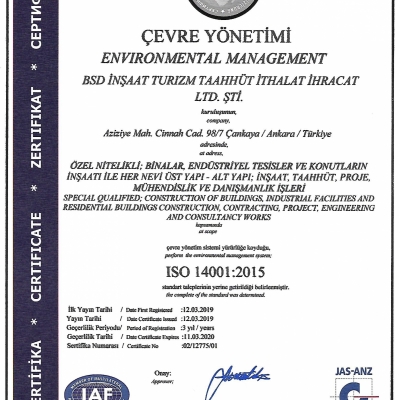 Bsd İnşaat Sertifikaları